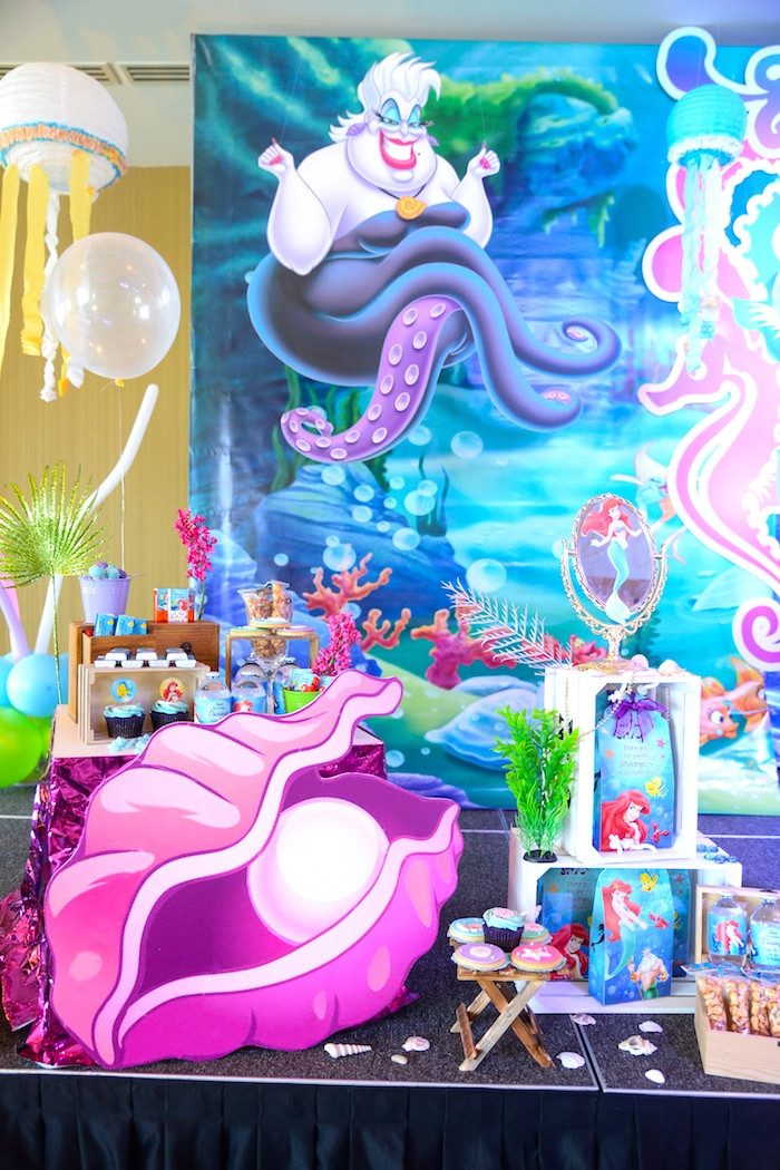 Little Mermaid Birthday Party Decorations
 Kara s Party Ideas Ariel the Little Mermaid Birthday Party