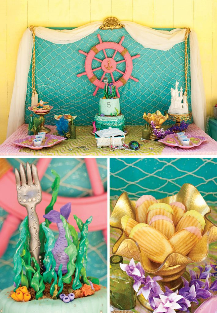 Little Mermaid Birthday Party Decorations
 Crafty & Creative Little Mermaid Birthday Pool Party