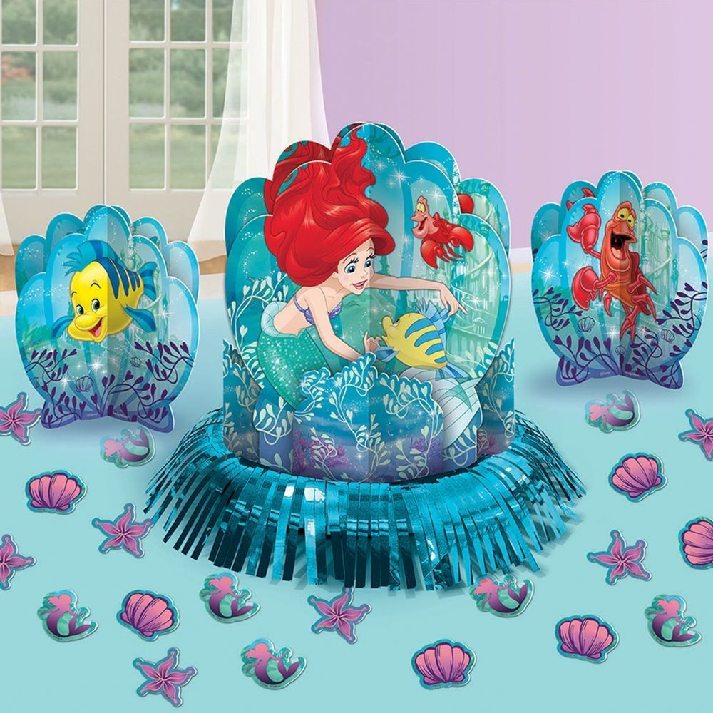 Little Mermaid Party Decoration Ideas
 Disney Little Mermaid Ariel Birthday Party Centerpiece