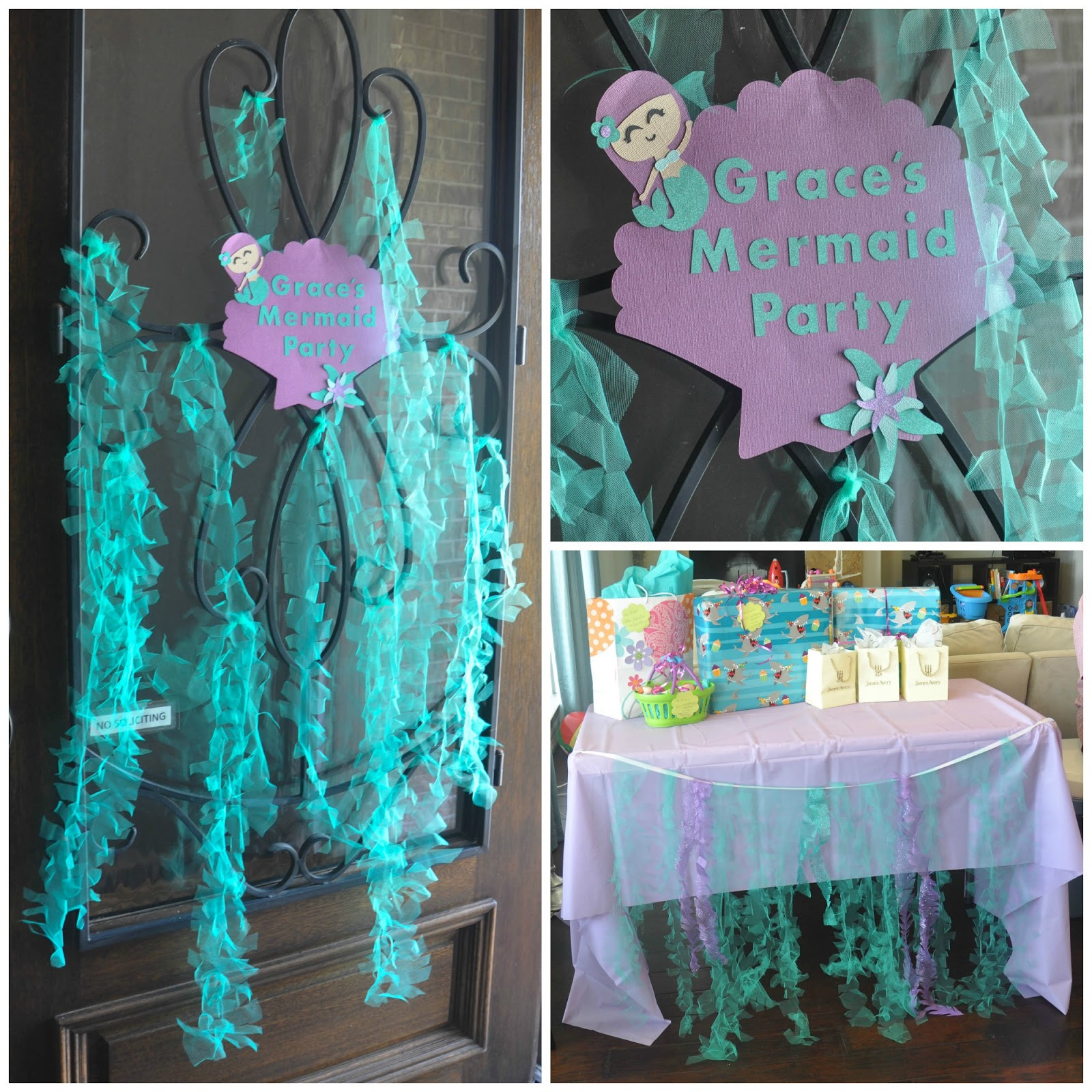 Little Mermaid Party Decoration Ideas
 these little loves Sparkly Mermaid Seaweed