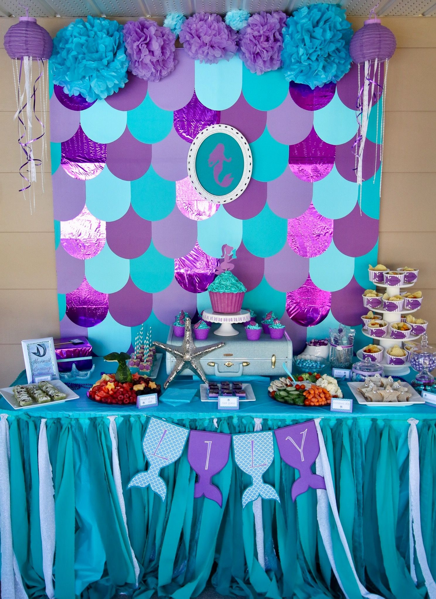 Little Mermaid Party Decoration Ideas
 Mermaid party table decorations Under the sea birthday