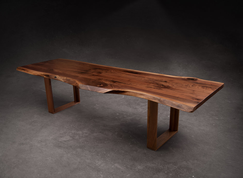 Living Edge Table
 Live Edge Tables with Solid Wood Walnut Maple and Oak