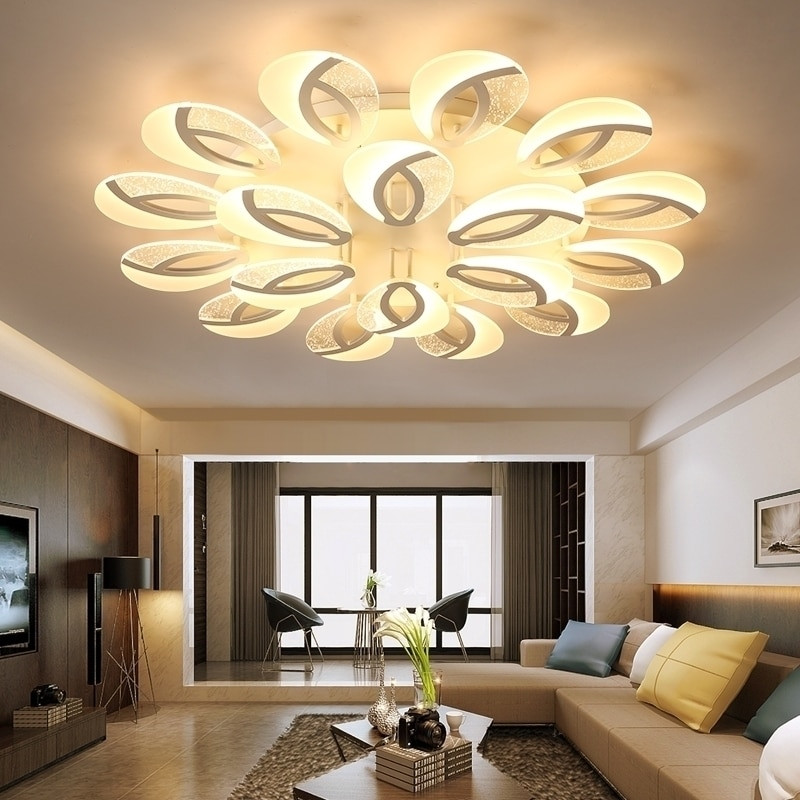 Living Room Ceiling Light Fixtures
 2018 New Modern LED Ceiling lights Flower Ceiling Lamps