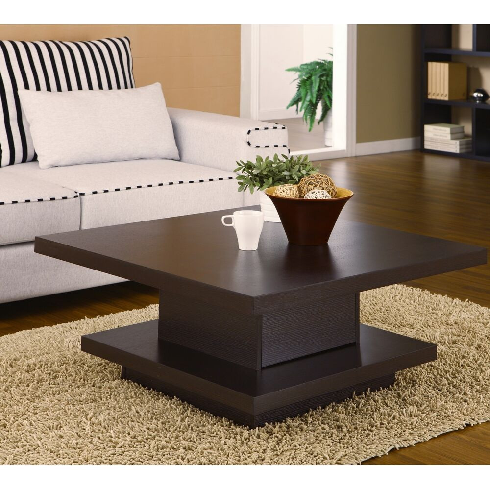 Living Room Center Table
 Square Cocktail Table Coffee Center Storage Living Room