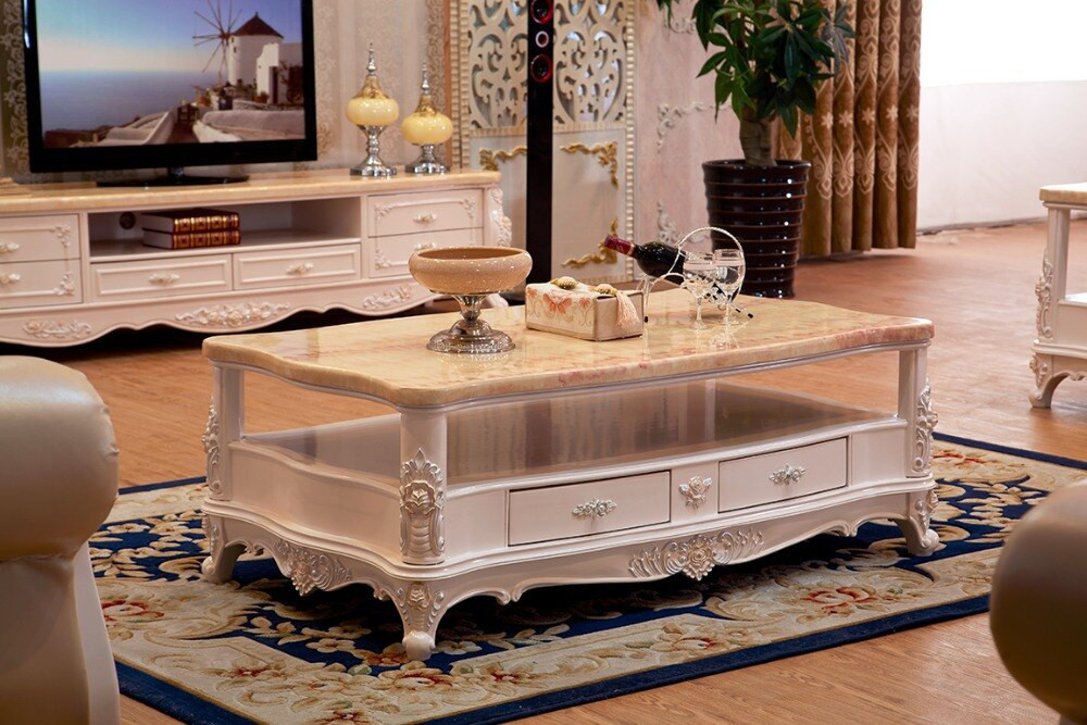 Living Room Center Table
 European style center table with marble for living room in