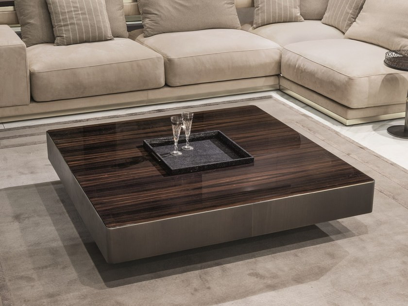 Living Room Center Table
 Square wooden coffee table with tray for living room