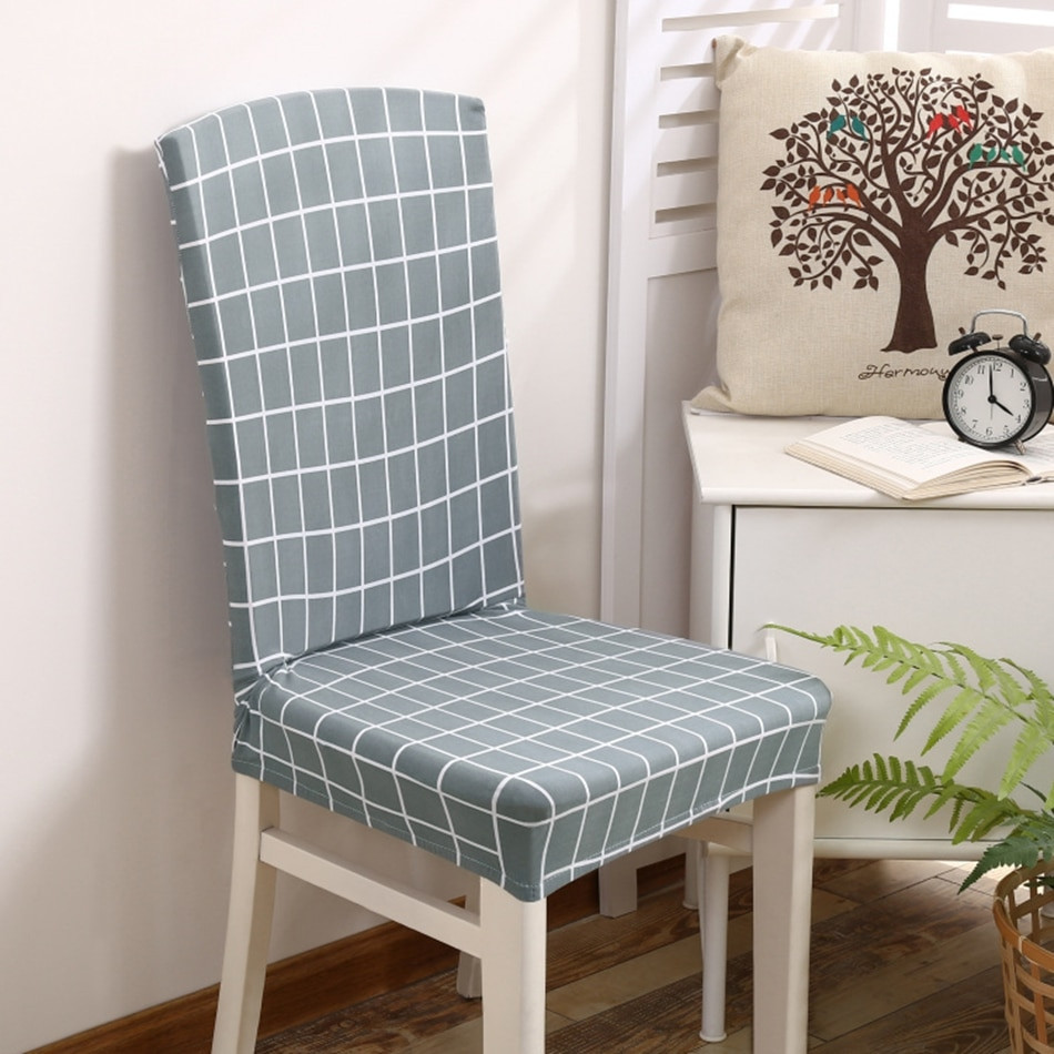 Living Room Chair Slipcovers
 AGCSGD Grey Plaid Chair Covers For Living Room Universal