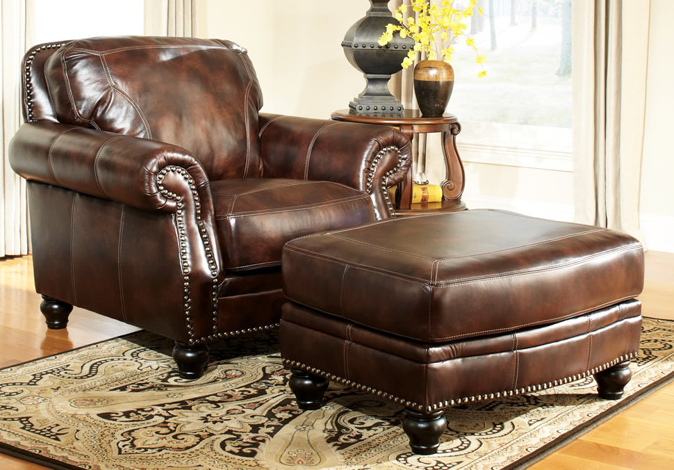 Living Room Chairs With Ottoman
 How to Decorate Living Room with Leather Chair Ottoman