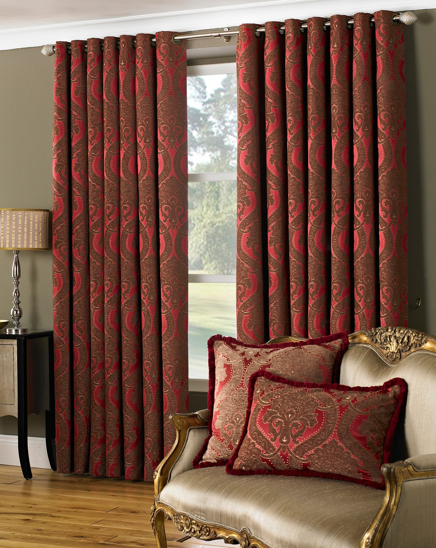 Living Room Curtain Panels
 Burgundy Curtains for Living Room
