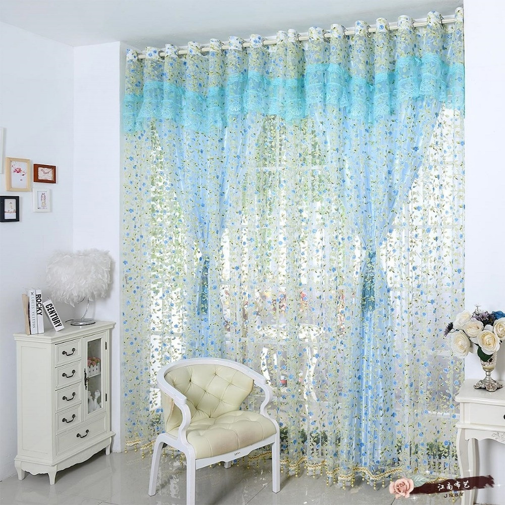 Living Room Curtain Sets
 Korean Window Curtains Set for Living Room Romantic Lace