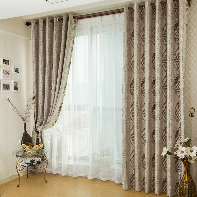 Living Room Curtain Sets
 Fashion European Simple Style Jacquard Living Room Bedroom