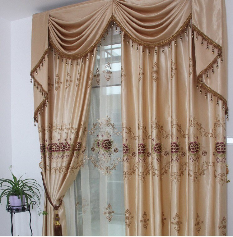 Living Room Curtain Sets
 Aliexpress Buy curtains for living room embroidered