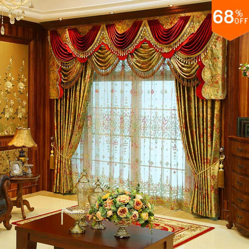 Living Room Curtains With Valances
 Aliexpress Buy luxury curtain for window curtain