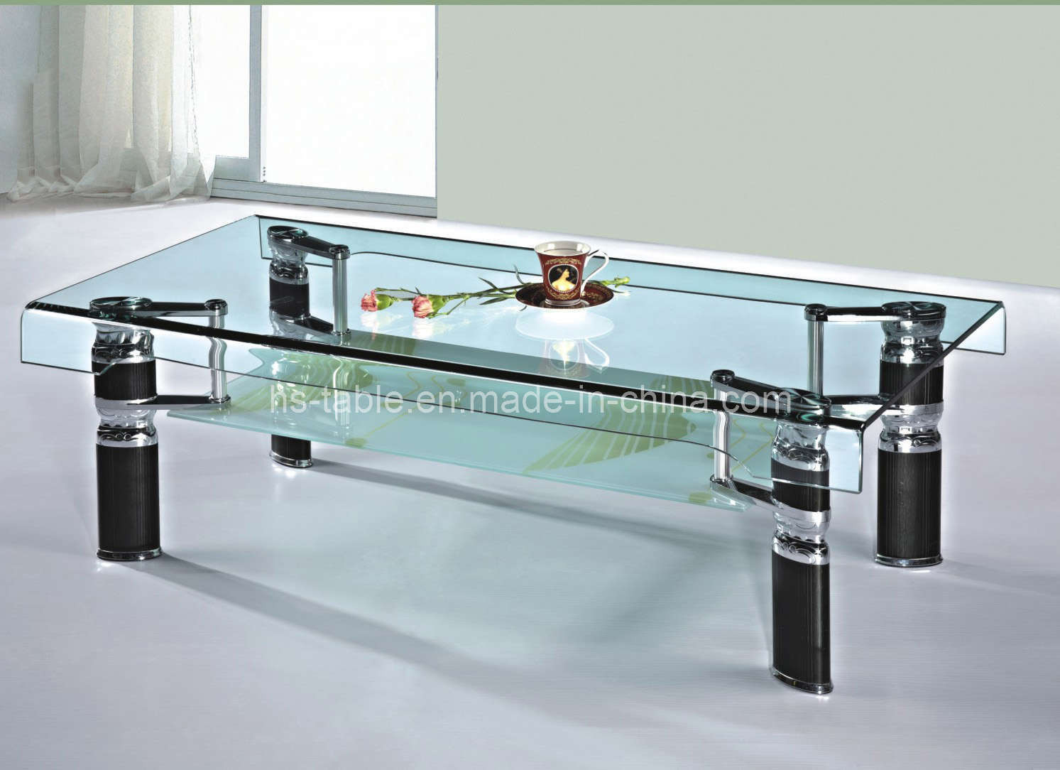 Living Room Glass Table
 China Bended Glass Coffee Table Living Room Furniture