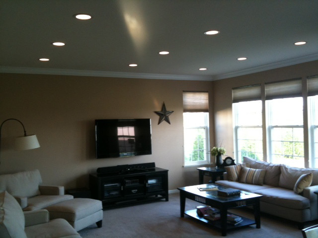 Living Room Recessed Lighting
 Recessed Lighting Installation Drywall Repair Painting