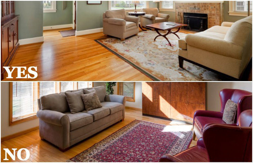 Living Room Rug Layout
 6 Mistakes of Styling Floor using Area Rug Ideas – HomesFeed