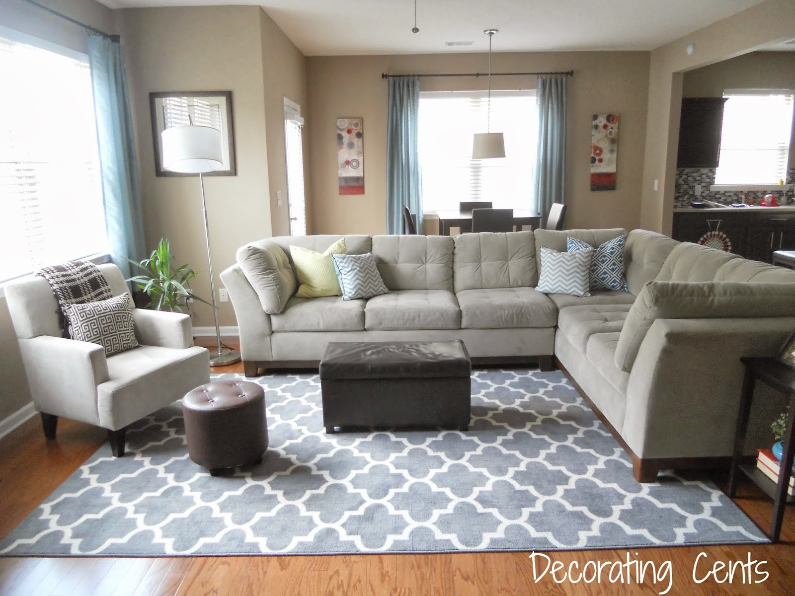 Living Room Rug Layout
 New Family Room Rug