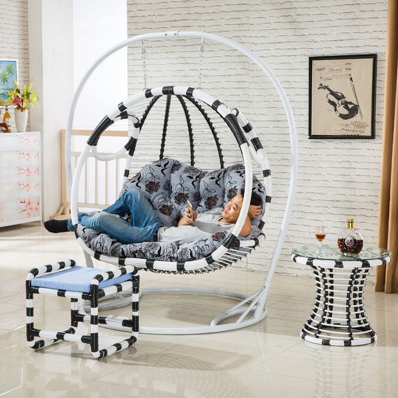 Living Room Swing Chairs
 China Double Seat Swing Wicker Egg Chair Living Room Swing