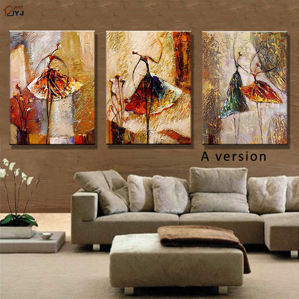 Living Room Wall Paintings
 Ballet Dancer Picture Hand Painted Modern Abstract Oil