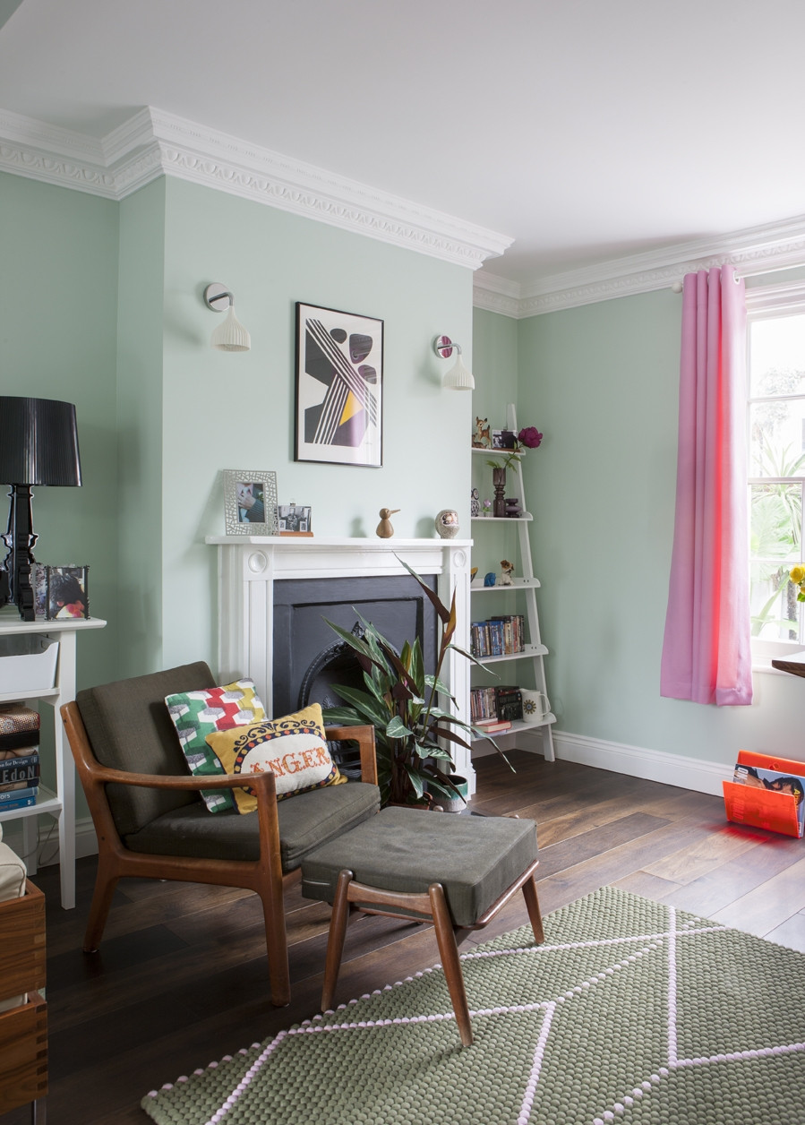 Living Room Walls
 Fresh and Pastel Style Your Living Room In Mint Hues