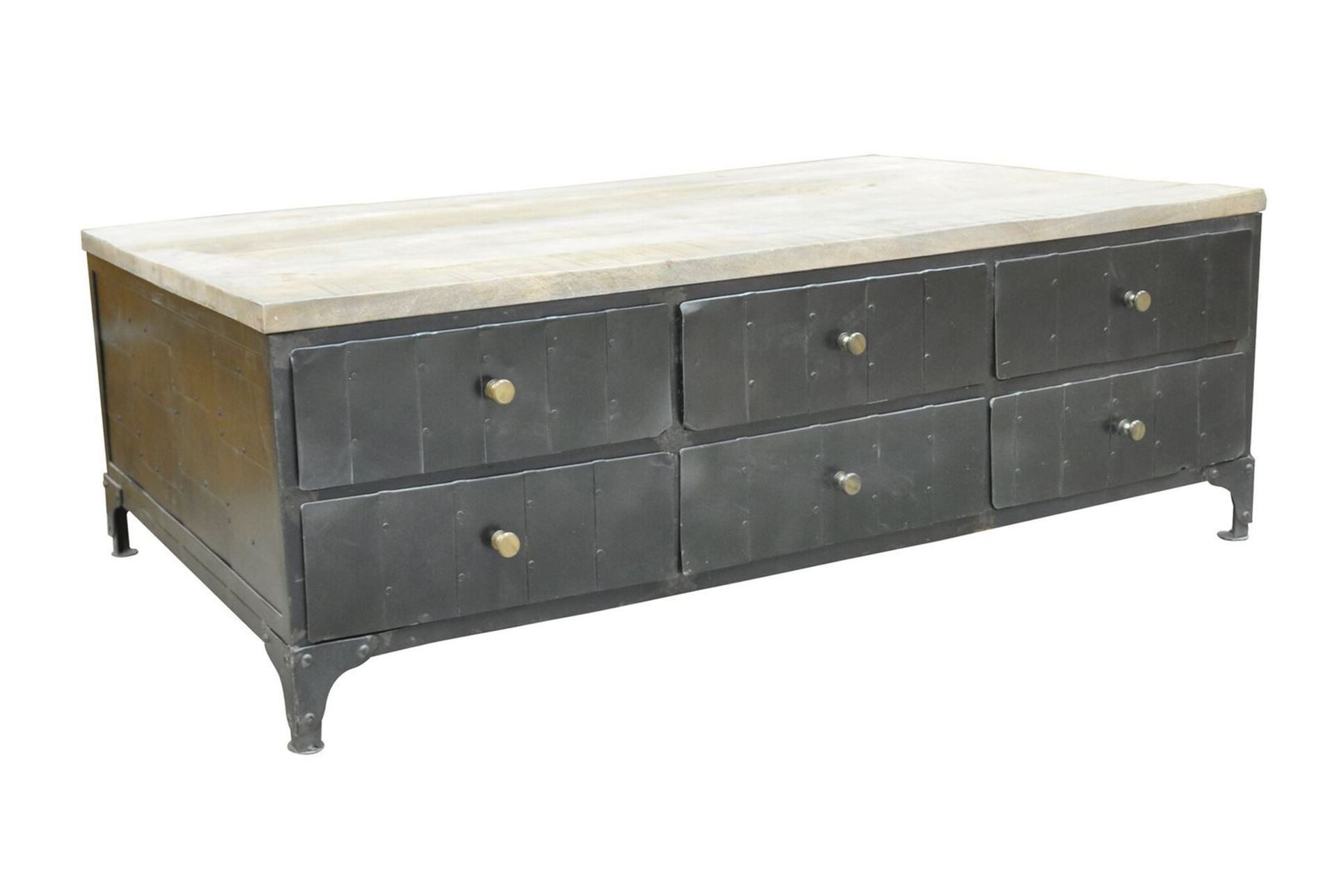 Living Spaces Coffee Table
 Otb Grey Wash Finish 6 Drawer Coffee Table Living Spaces