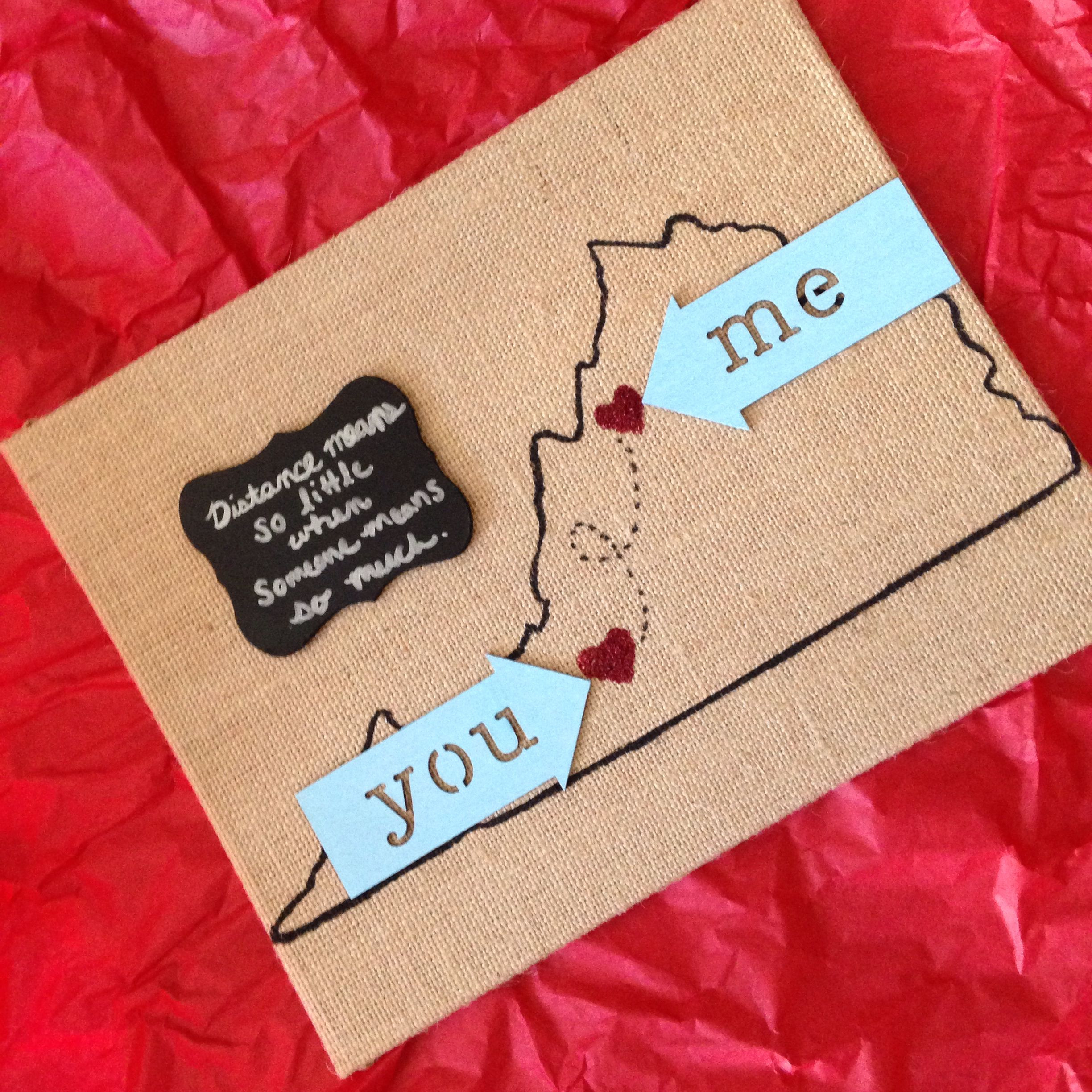 Long Distance Relationship Gift Ideas For Boyfriend
 I m in a long distance relationship & I made this for my