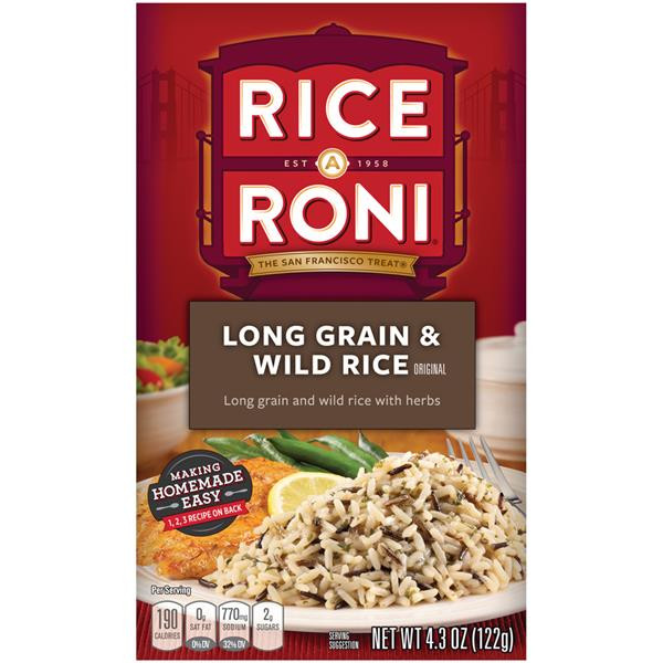 Long Grain And Wild Rice
 Rice A Roni Long Grain & Wild Rice Original Rice Mix