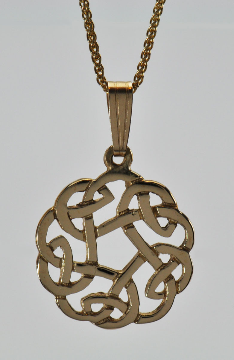 Love Knot Necklace
 Celtic Love Knot Pendant Necklace in 10KY Gold