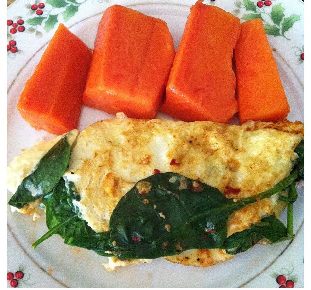Low Calorie Brunch Recipes
 Low calorie breakfast recipe salsa roja & spinach