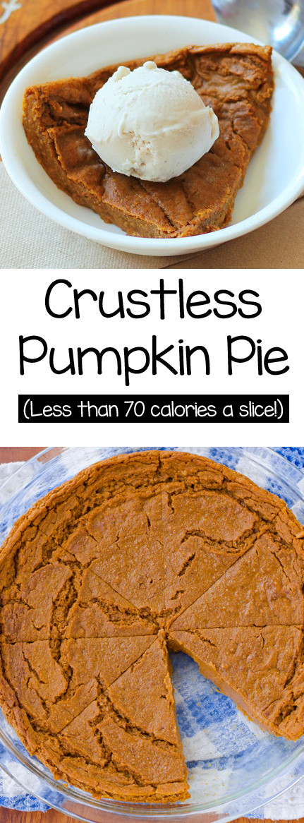 Low Calorie Canned Pumpkin Recipes
 Crustless Pumpkin Pie Crazy Low In Calories With images