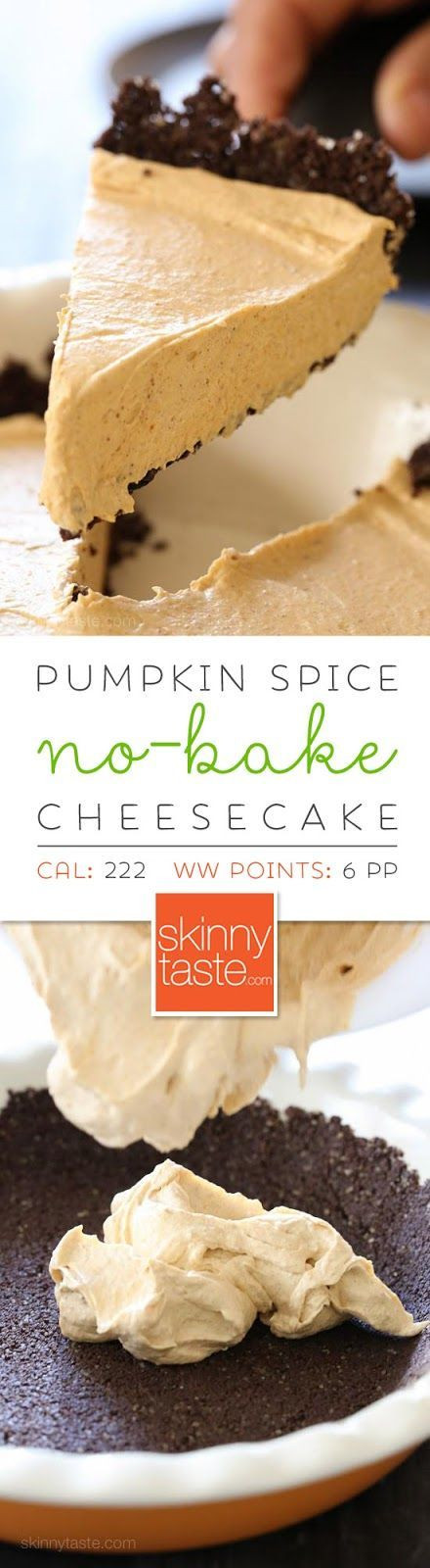 Low Calorie Canned Pumpkin Recipes
 Pumpkin Spice No Bake Cheesecake Recipe