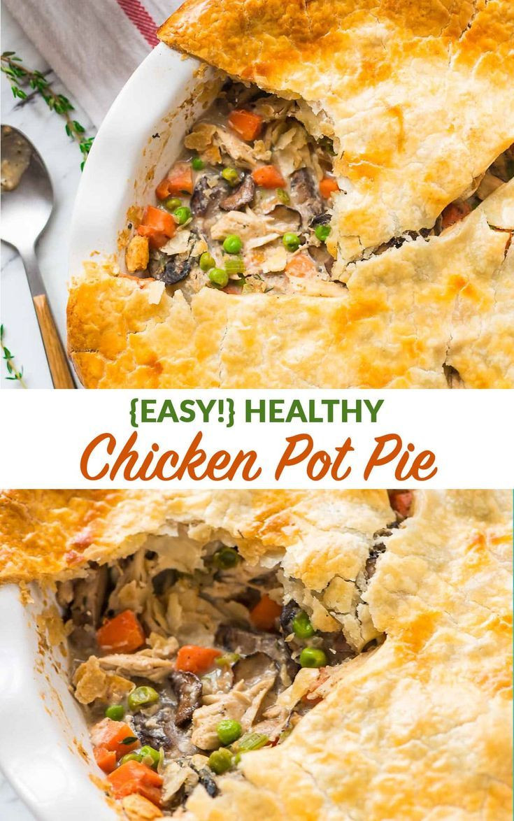 Low Calorie Chicken Pot Pie
 EASY Healthy Chicken Pot Pie from scratch Homemade low