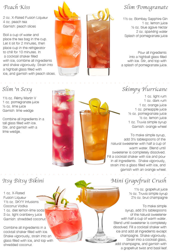 Low Calorie Cocktail Recipes
 Sweet low cal Sips