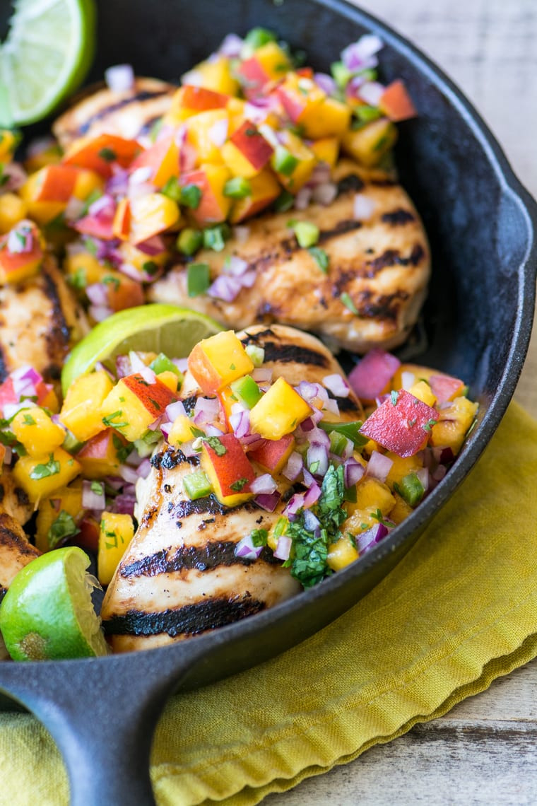 Low Calorie Grilled Chicken Recipes
 Grilled Chicken with Peach Jalapeño Salsa