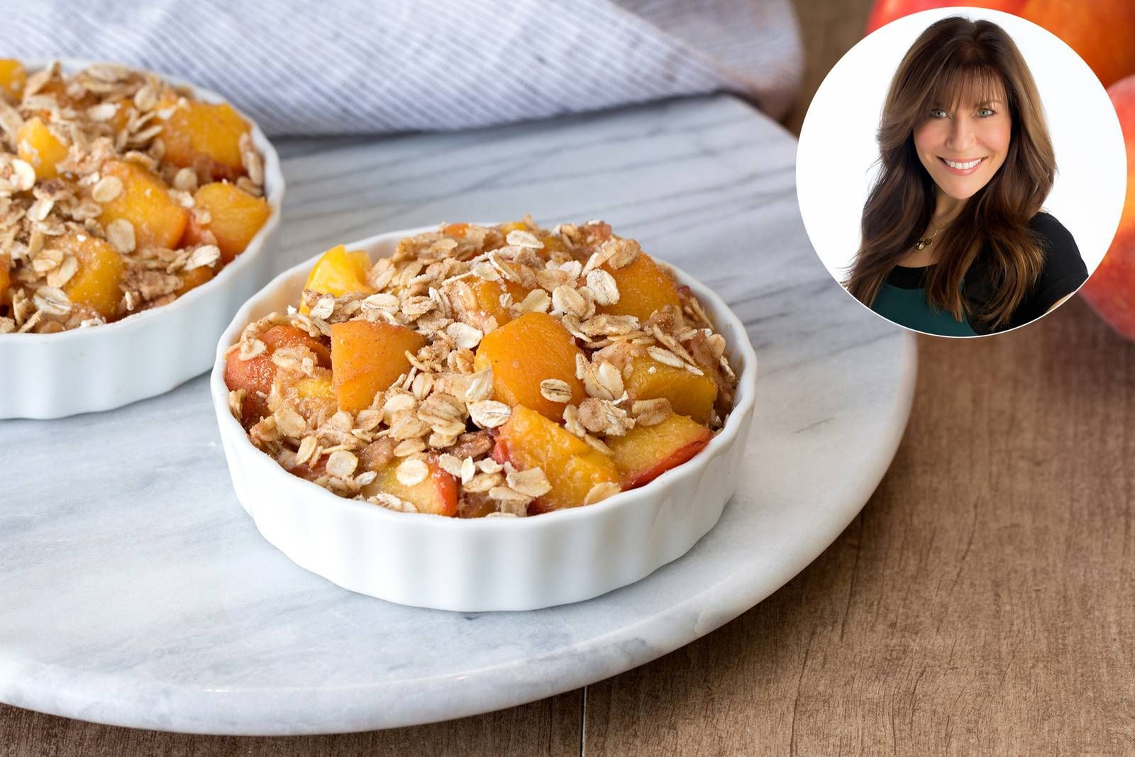 Low Calorie Peach Recipes
 Hungry Girl Make a Low Cal Peach Cobbler for Two — with