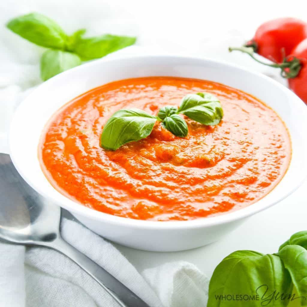 Low Carb Tomato Soup
 5 Ingre nt Roasted Tomato Soup Low Carb Gluten free