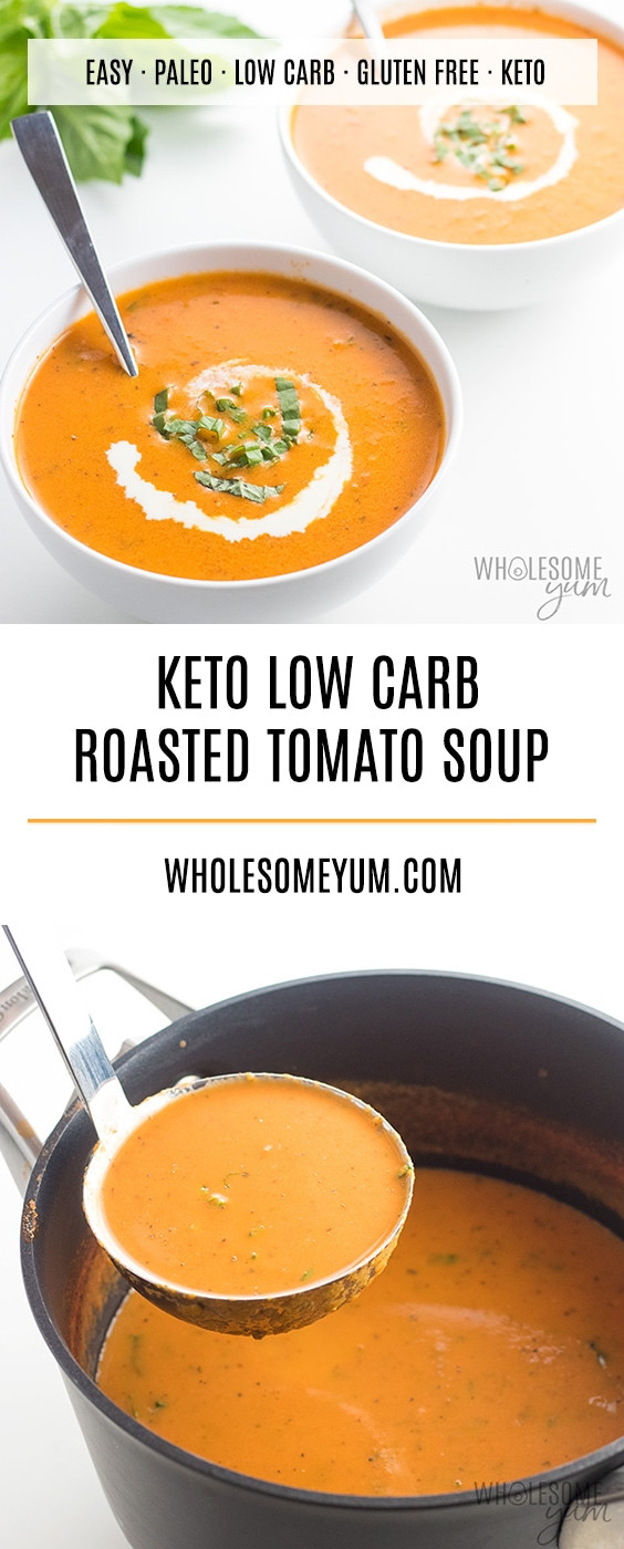Low Carb Tomato Soup
 Keto Low Carb Roasted Tomato Soup Recipe