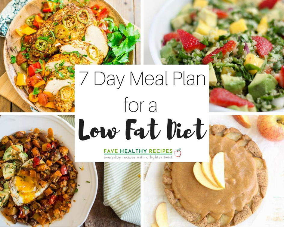 Low Fat Low Cholesterol Recipes
 7 Day Meal Plan for a Low Fat Diet