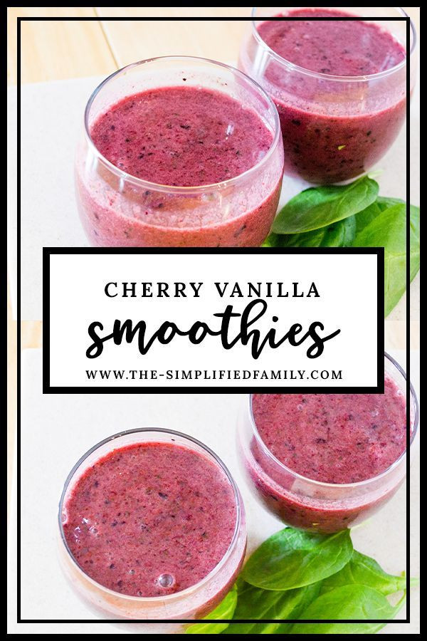 Low Fiber Smoothies
 Delicious cherry vanilla smoothies are refreshing high in