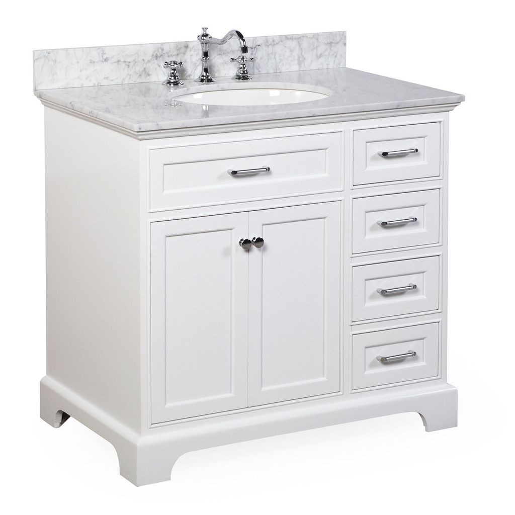 Lowes Bathroom Vanity 36 Inch
 Aria 36 inch Vanity Carrara Marble