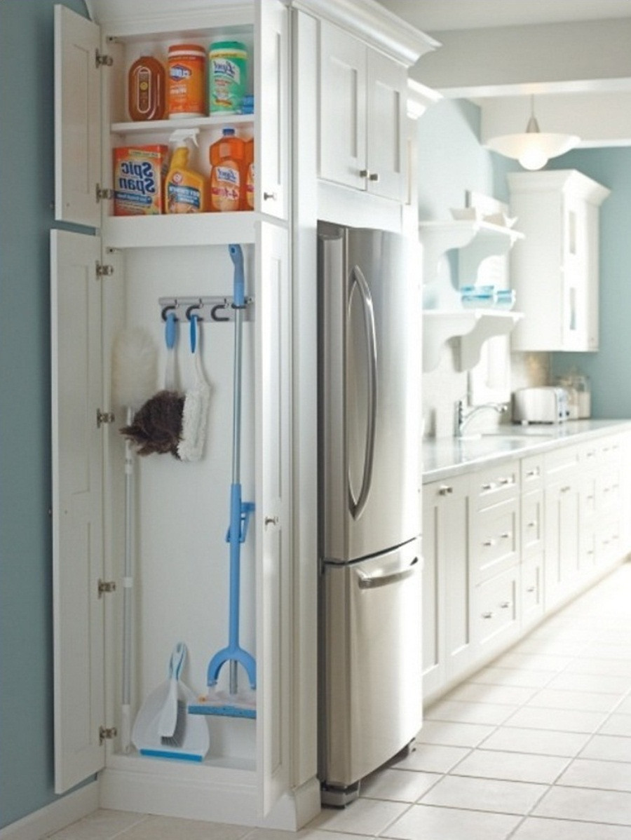 Lowes Kitchen Organization
 Storage Keep Your Floor Clean With Broom Cabinet