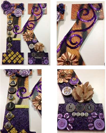 Lsu Graduation Gift Ideas
 Decorated letter I made for a graduation ts art LSU