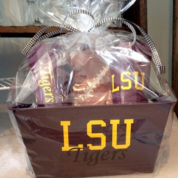 Lsu Graduation Gift Ideas
 LSU Football Gift Basket by TellMeImPrettyShop on Etsy