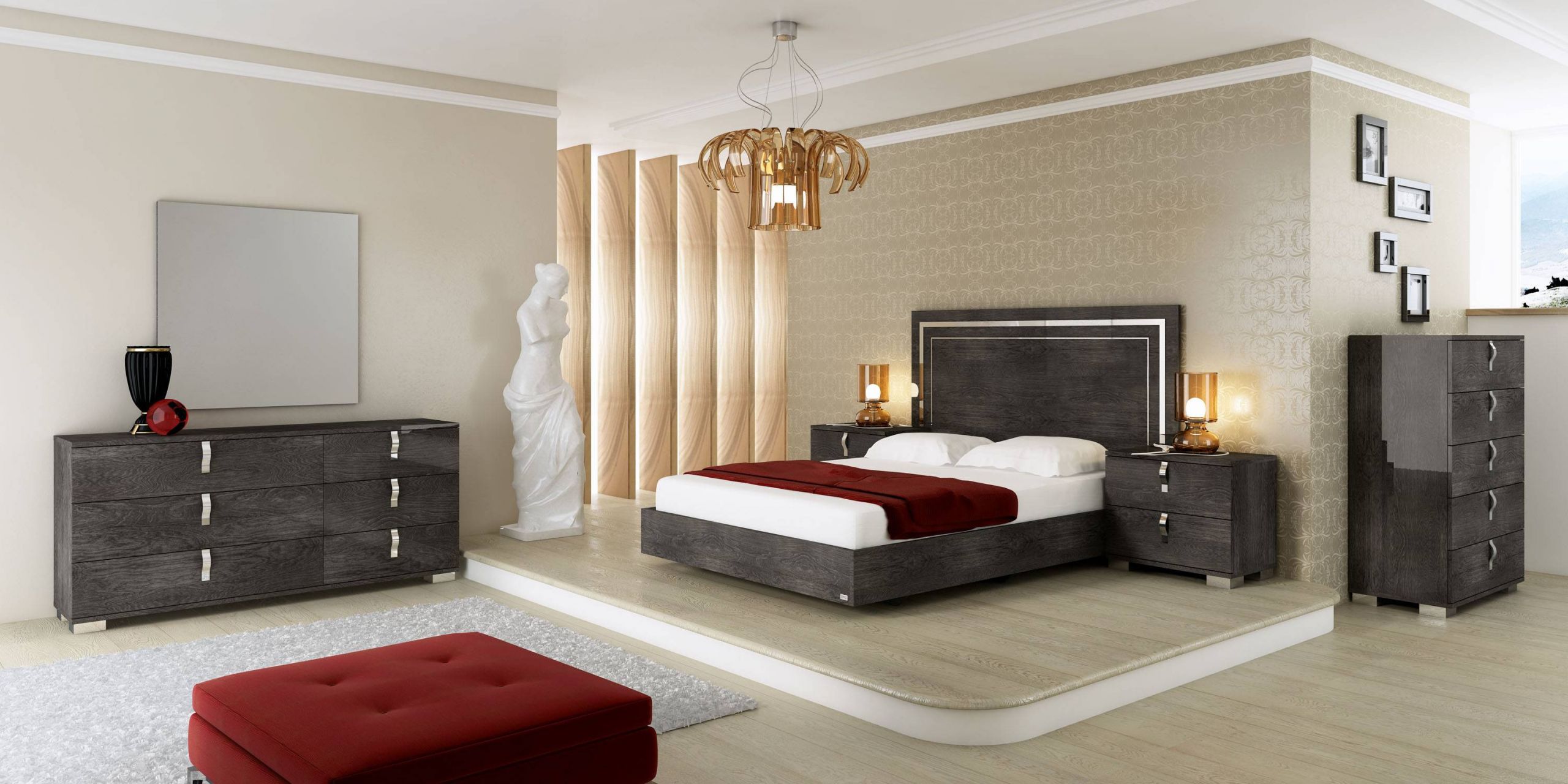 Luxury Master Bedroom Furniture
 Made in Italy Wood Luxury Elite Bedroom Furniture with