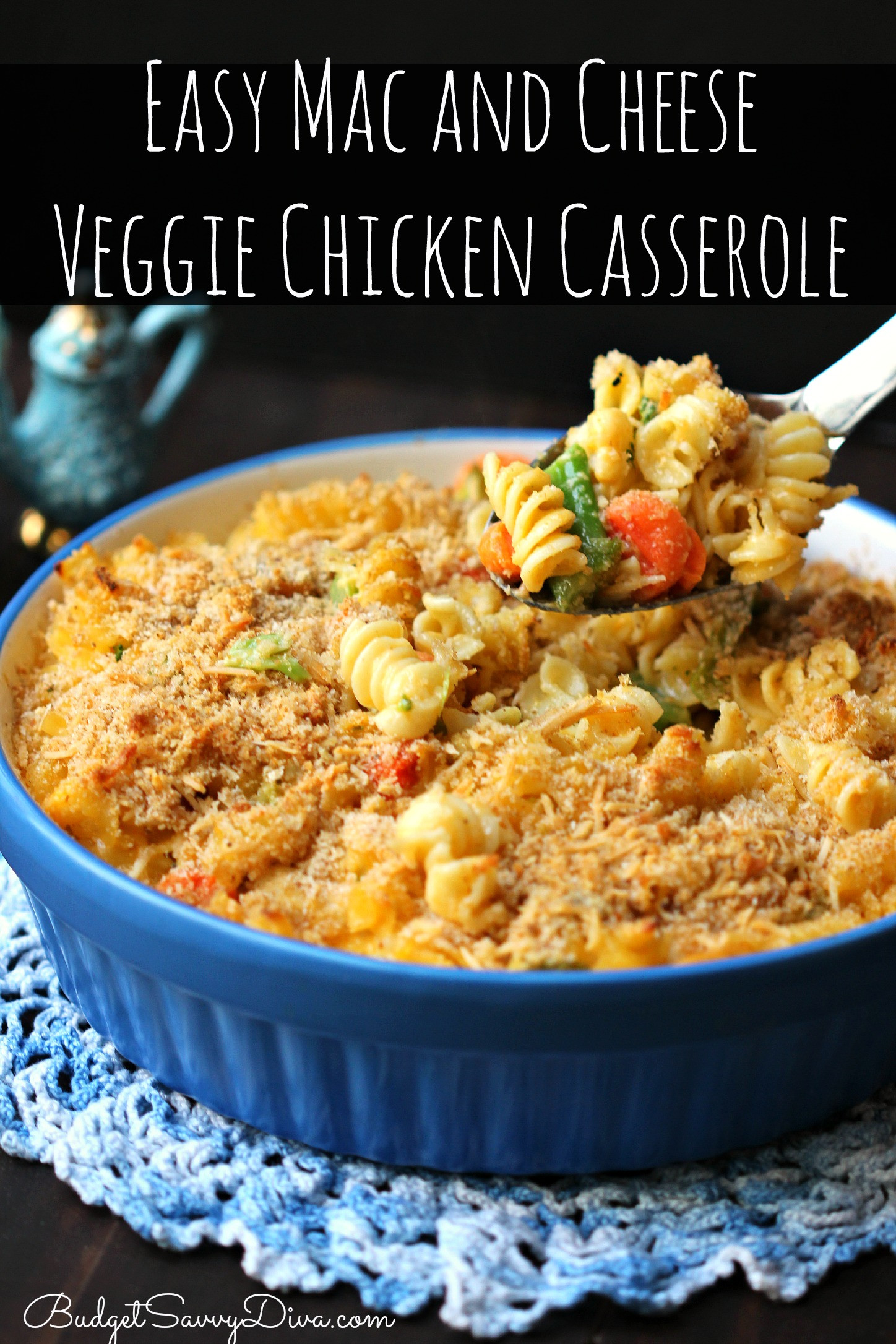 Macaroni And Cheese Casserole With Chicken
 Easy Mac and Cheese Veggie Chicken Casserole Recipe