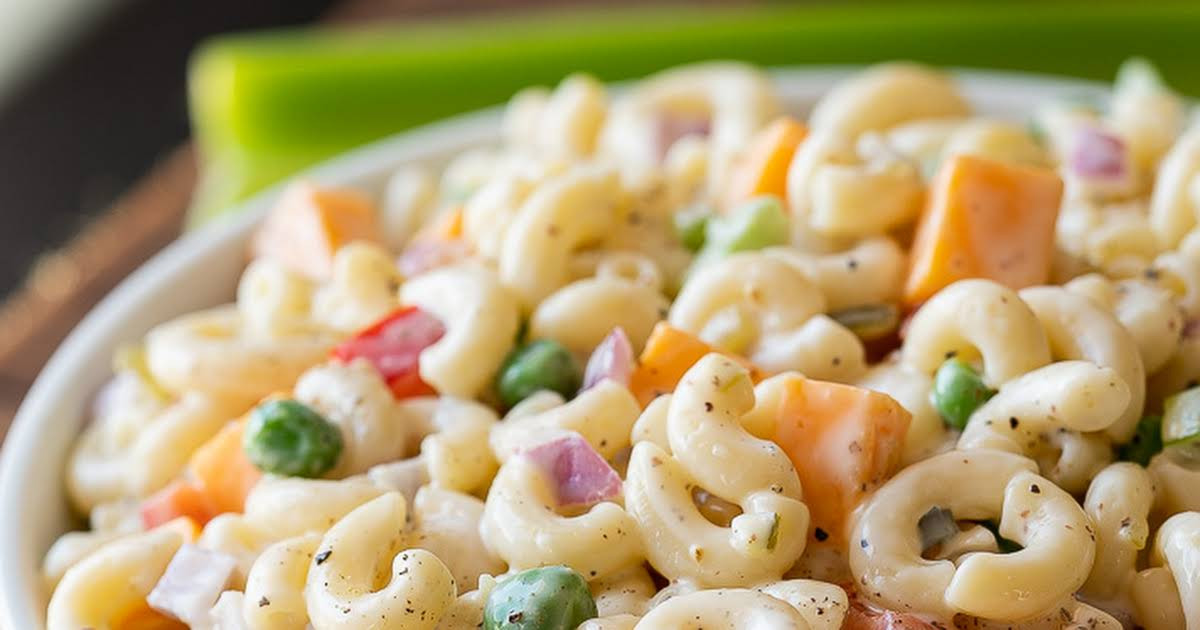 The Best Macaroni Salad with Cheese and Peas - Home, Family, Style and ...