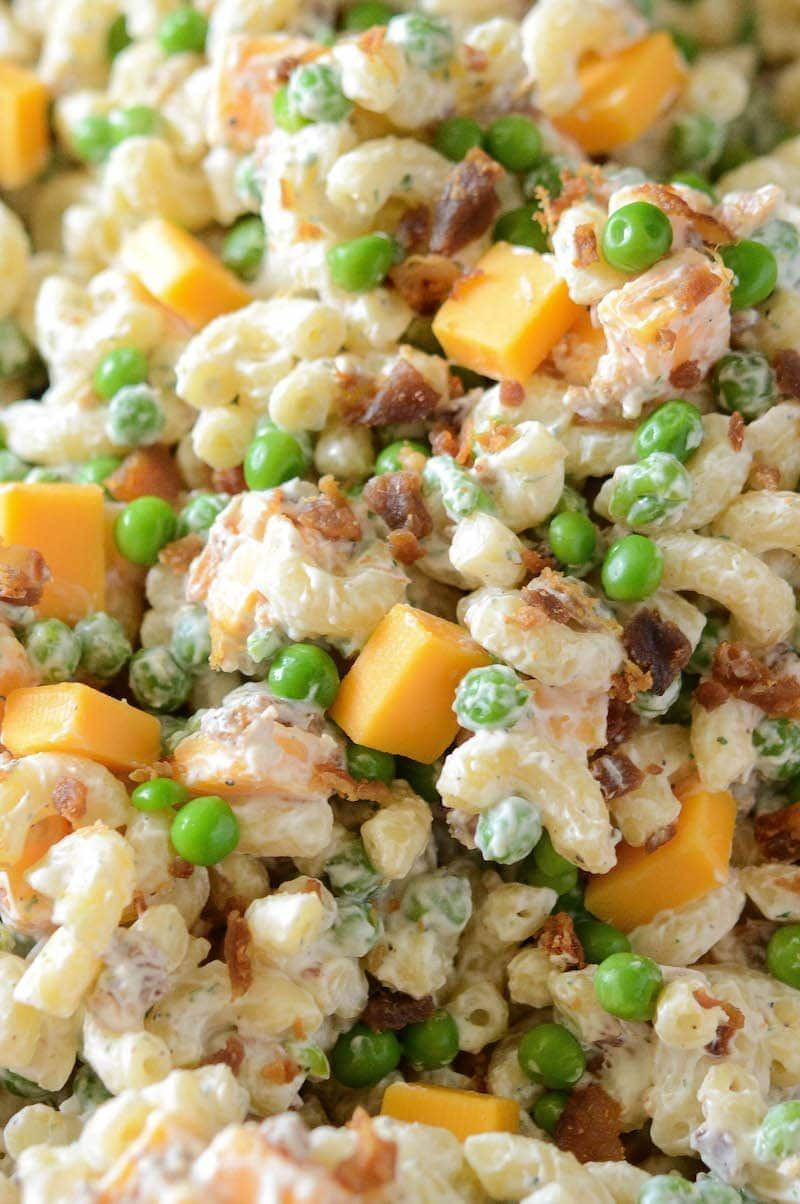 Macaroni Salad With Cheese And Peas
 Bacon Ranch Pasta Salad a quick easy and creamy pasta