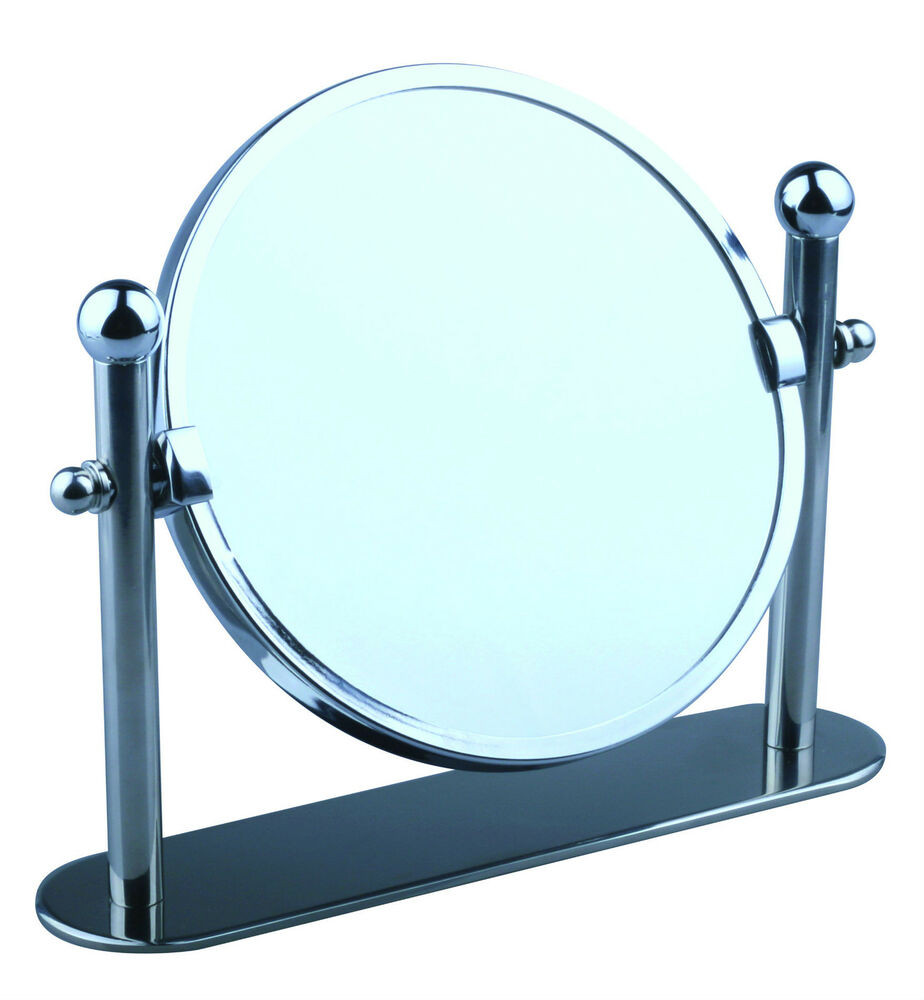 Magnifying Bathroom Mirrors
 SWIVEL CHROME MAGNIFYING FREE STANDING PEDESTAL COSMETIC