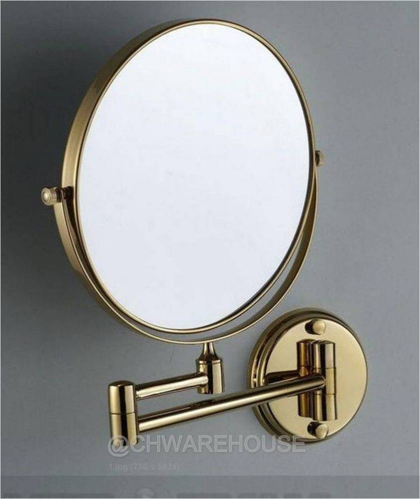 Magnifying Bathroom Mirrors
 GOLD 8" MAGNIFYING MIRROR FOR BATH MAKEUP WALL MOUNTED