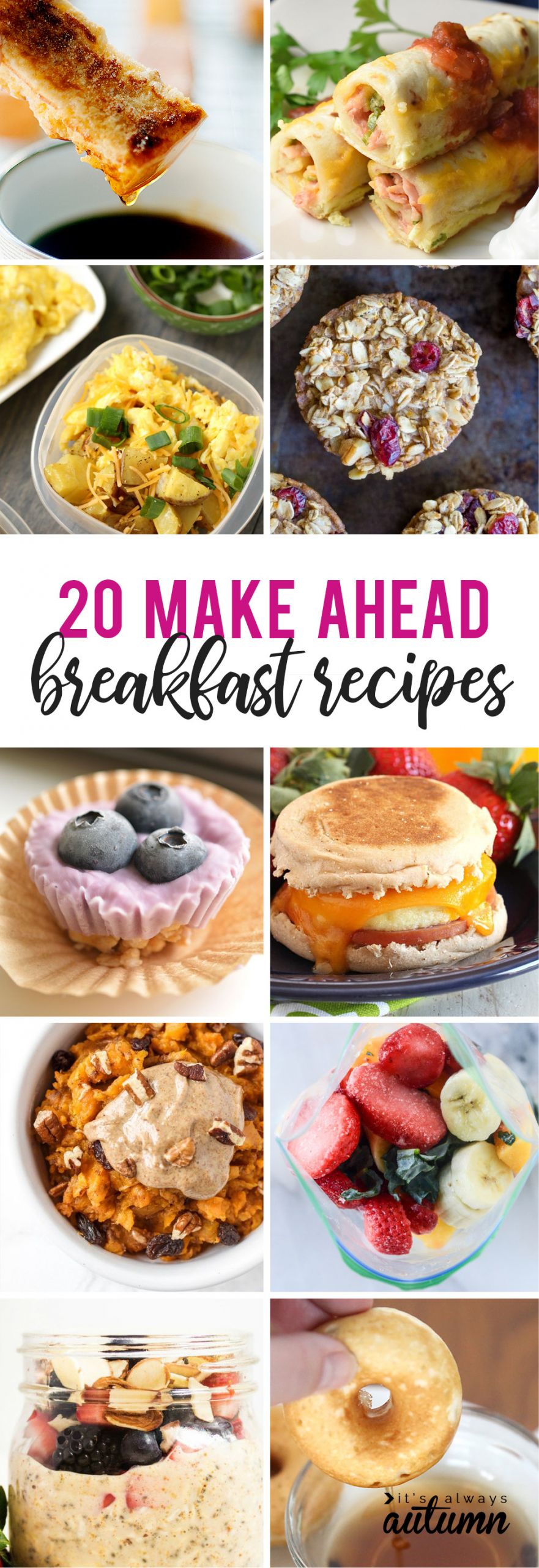 Make Ahead Breakfast Recipes To Freeze
 20 make ahead breakfasts for busy school mornings It s